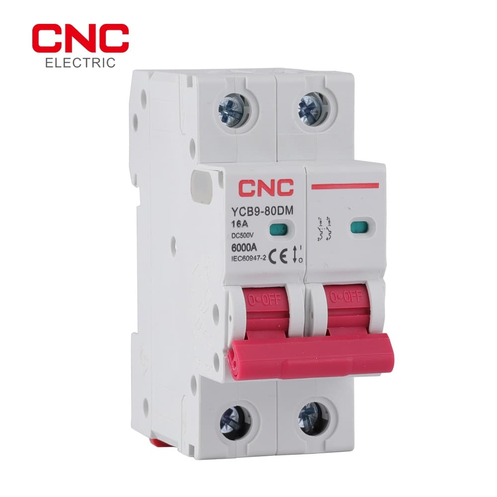เบรกเกอร์วงจร CNC YCB9-80DM 2P DC MCB 6KA 500V 16A 20A 25A 32A 40A 50A DC MCB สําหรับระบบ PV รูปที่ 4