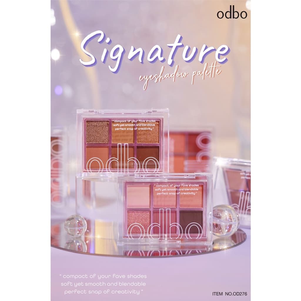 OD276 ODBO SIGNATURE EYESHADOW PALETTE โอดีบีโอ อายแชโดว์ ซิกเนเจอร์ พาเลท เม็ดสีแแน่น ติดทนนาน รูปที่ 5