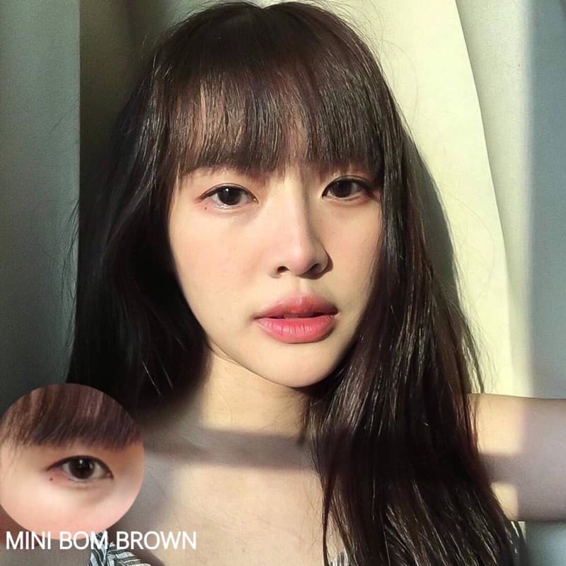 คอนแทคเลนส์ Mini Bom Brown / Gray ขนาดมินิ เนียน ธรรมชาติ ขายดีมาก รูปที่ 7
