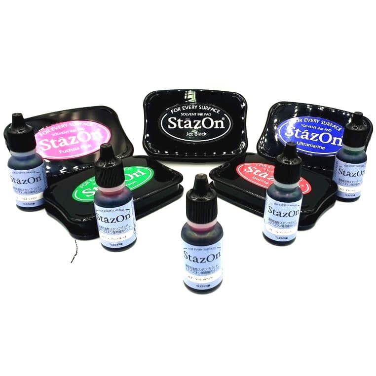StazOn แท่นปั๊ม หมึกกันน้ำ ญี่ปุ่น มี 9 สีให้เลือก ขนาด7.6X4.7ซม.ประทับพลาสติก,ผ้า,แก้ว,ไม้,อะคริลิค รูปที่ 7