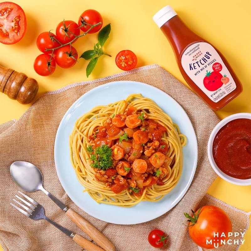 ซอสมะเขือเทศ อาหารสำหรับเด็ก HAPPY MUNCHY สูตรลดโซเดียม ลดน้ำตาล รูปที่ 4