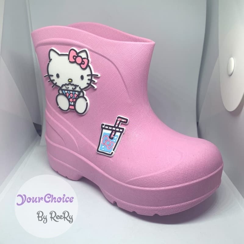 รองเท้าบูทเด็ก Hello Kitty คิตตี้ ลิขสิทธิ์แท้ รองเท้าบู๊ทเด็กผู้หญิง สีพาสเทล กันน้ำ กันฝน KTL483 รูปที่ 3