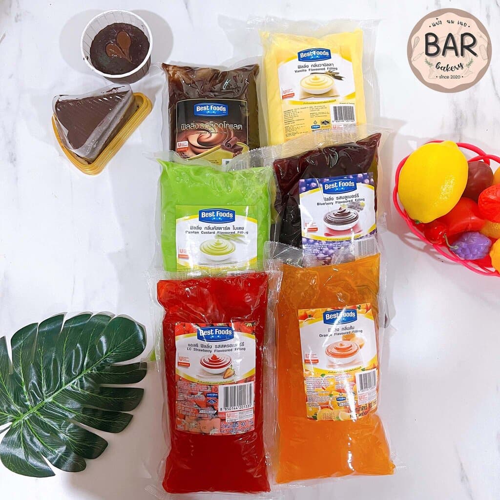 ฟิลลิ่งเบทส์ฟู้ดส์ 900g. สำหรับสอดไส้และแต่งหน้าเบเกอรี่ แยมทาขนมปัง Flavoured Filling BF รูปที่ 6