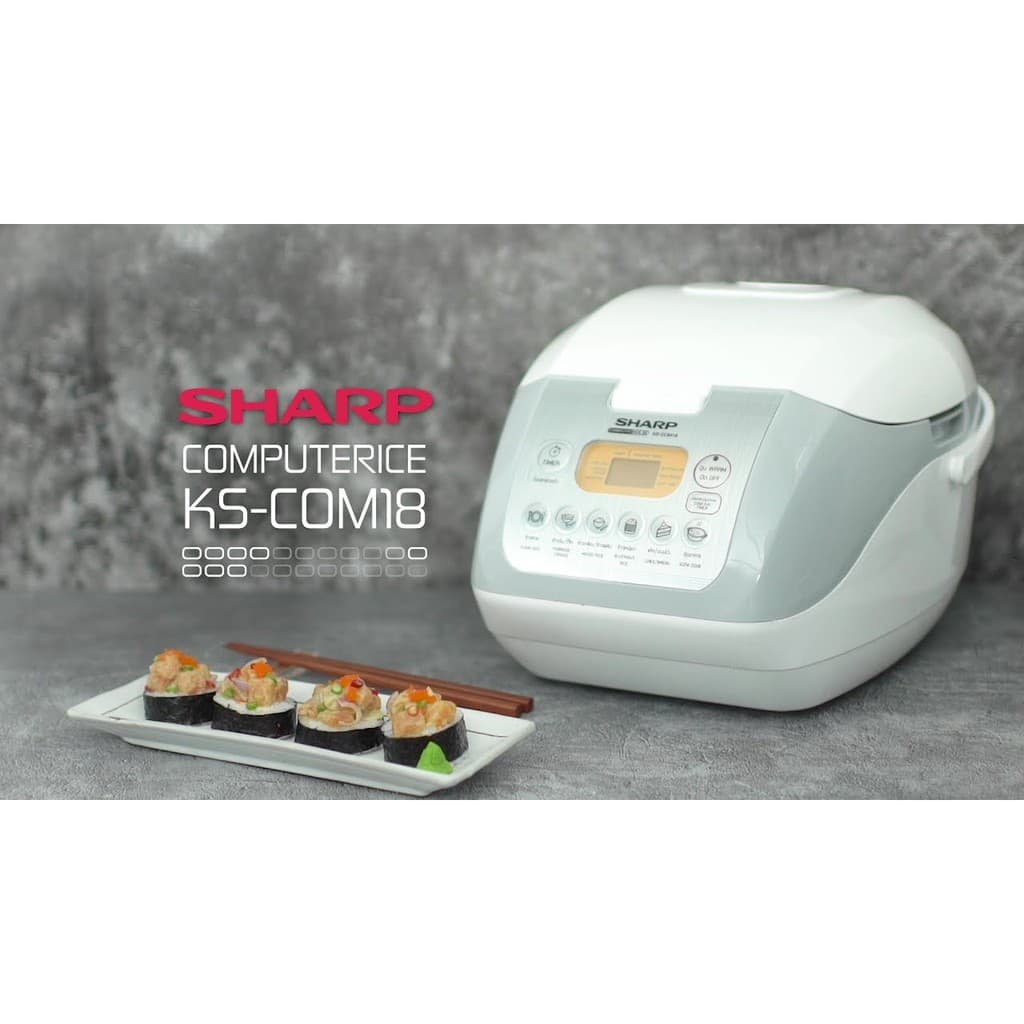 SHARP หม้อหุงข้าว คอมพิวเตอร์ไรซ์ 1.8 ลิตร รุ่น KS-COM18 ฟรีตระแกรงนึ่งอาหาร รูปที่ 3