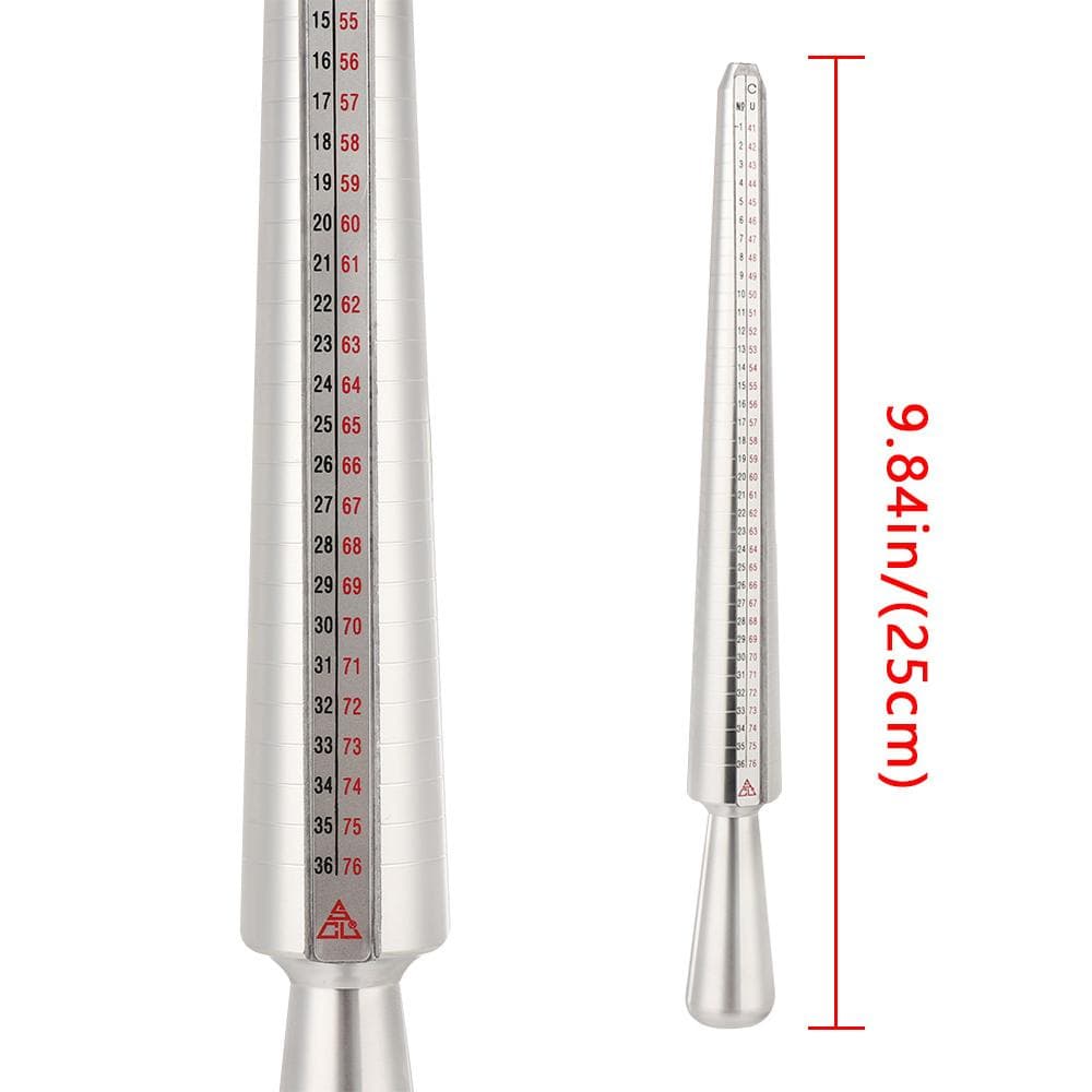 AMURA Finger Ring Sizer วัดโลหะแหวนวัดขนาดเครื่องมือ รูปที่ 2