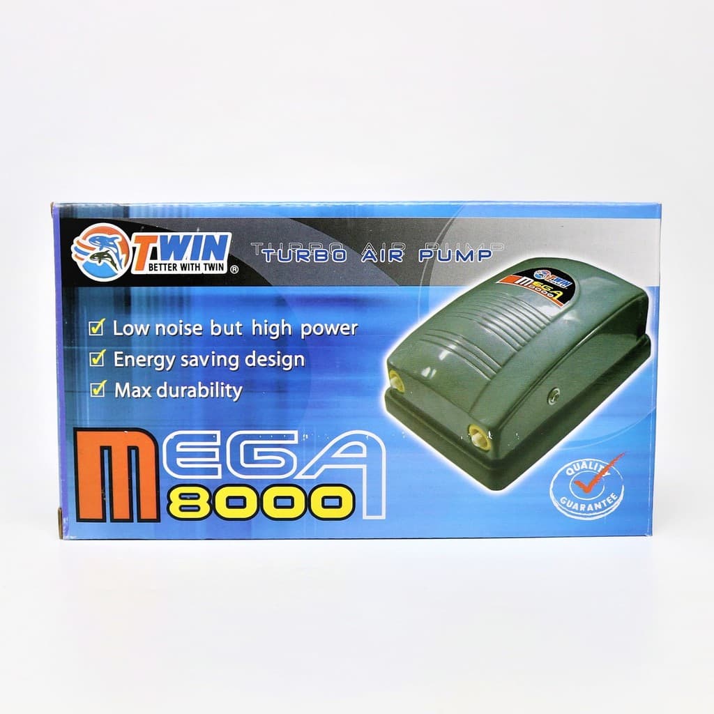 ปั๊มลมตู้ปลา 2 ทาง MEGA 8000 ปั๊มลมออกซิเจน รูปที่ 2