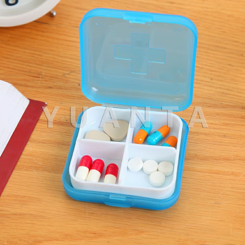 YUANTA กล่องยา มินิ กล่องสีสันลูกกวาด หลายช่อง กล่องเก็บยา กล่องยาแบบพกพา Cross-packing pill รูปที่ 5