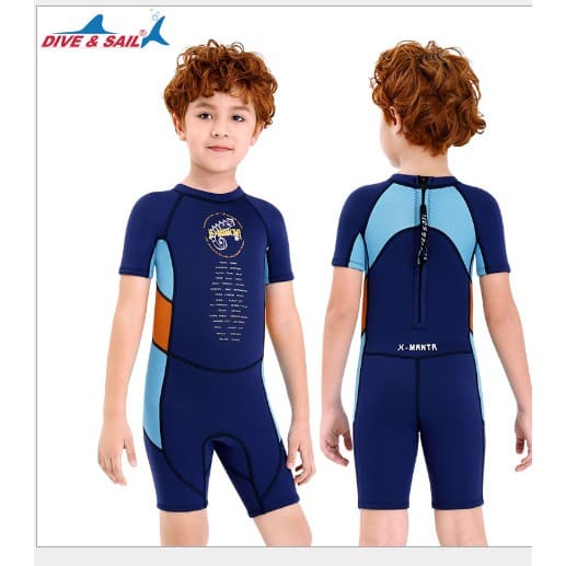 ชุดว่ายน้ำเด็ก ผู้ชาย เก็บอุณหภูมิ Swimsuite กันหนาวกันแดด 2.5mmMMLanLaส่งในไทย รูปที่ 4