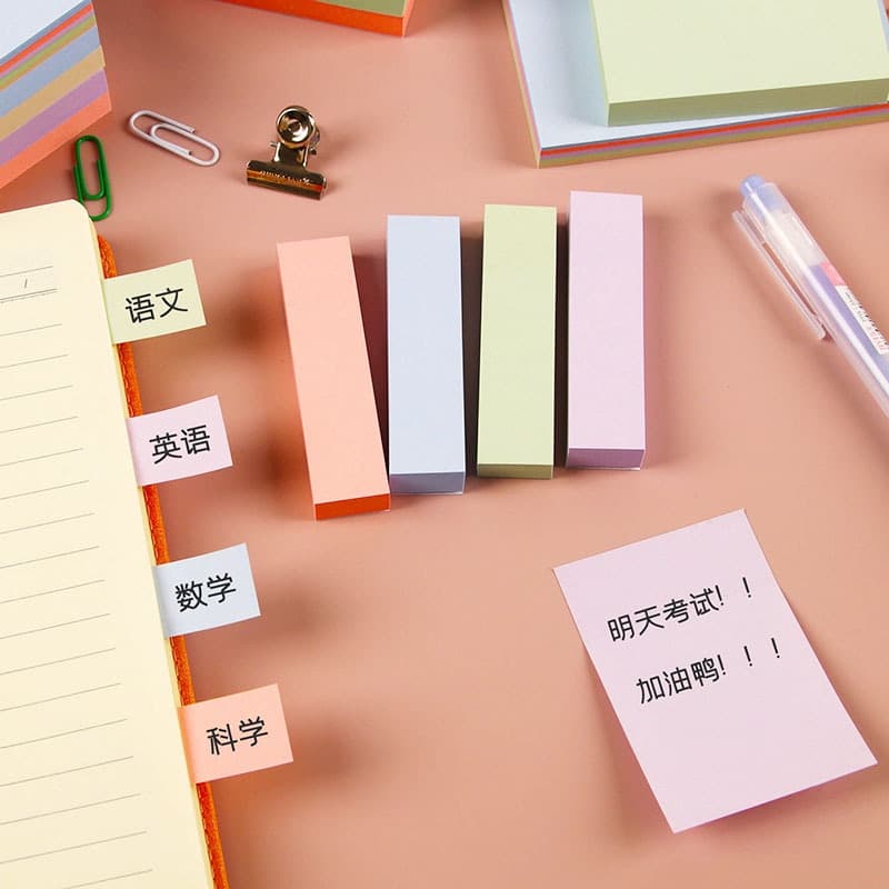 กระดาษโน้ต มีกาวในตัว รุ่น Premium sticky note กระดาษสีพาสเทล 100 แผ่น มีหลายสี หลายแบบ รูปที่ 7