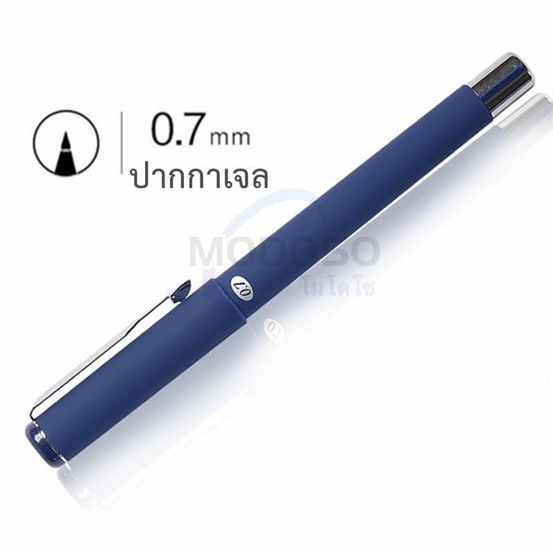 ปากกาเจล ขนาดเส้น 0.7mm รุ่น W-369 หมึกสีน้ำเงิน/ดำ/แดง แบบมีปลอกด้ามยาง สามารถเปลี่ยนไส้ได้ #pen#office รูปที่ 1