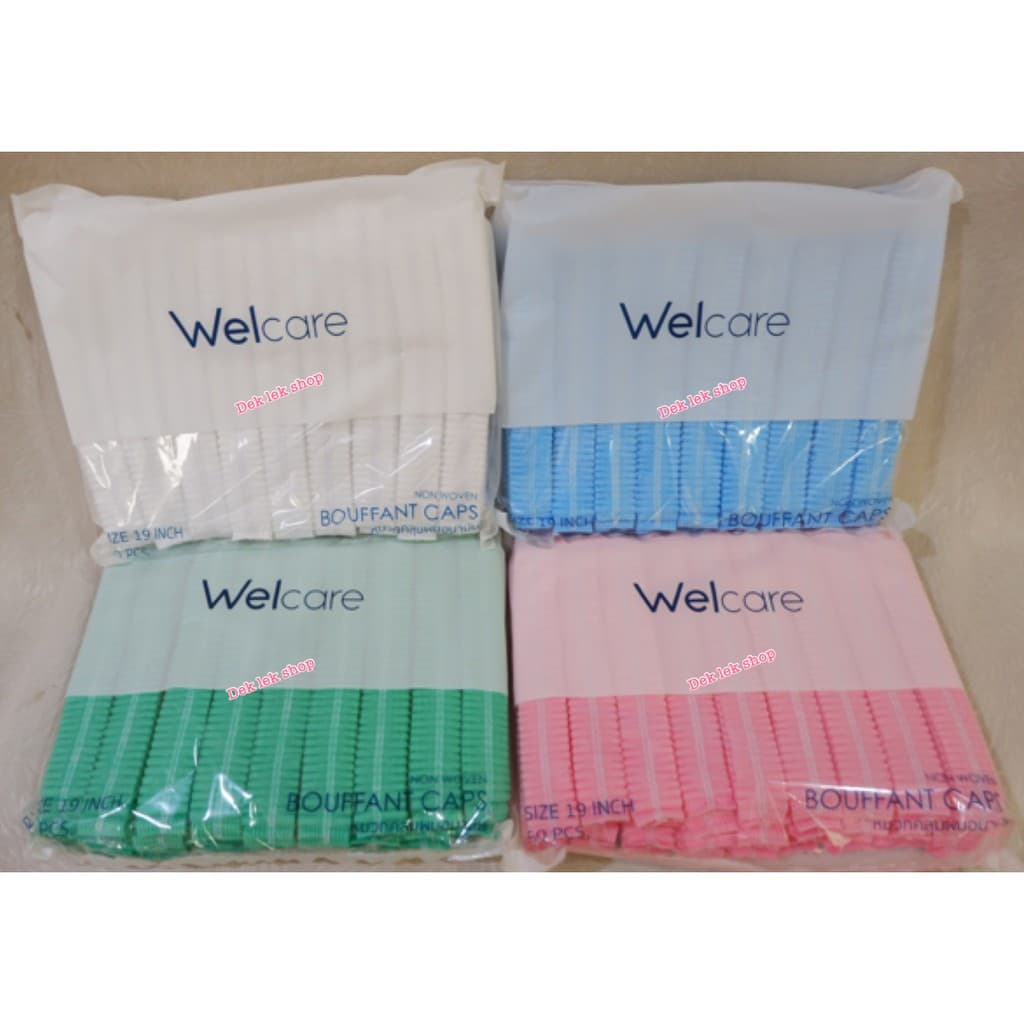 Welcare,Dura,Medi,Biosafe,LHD หมวกคลุมผมอนามัย50ชิ้น Bouffant Caps รูปที่ 2