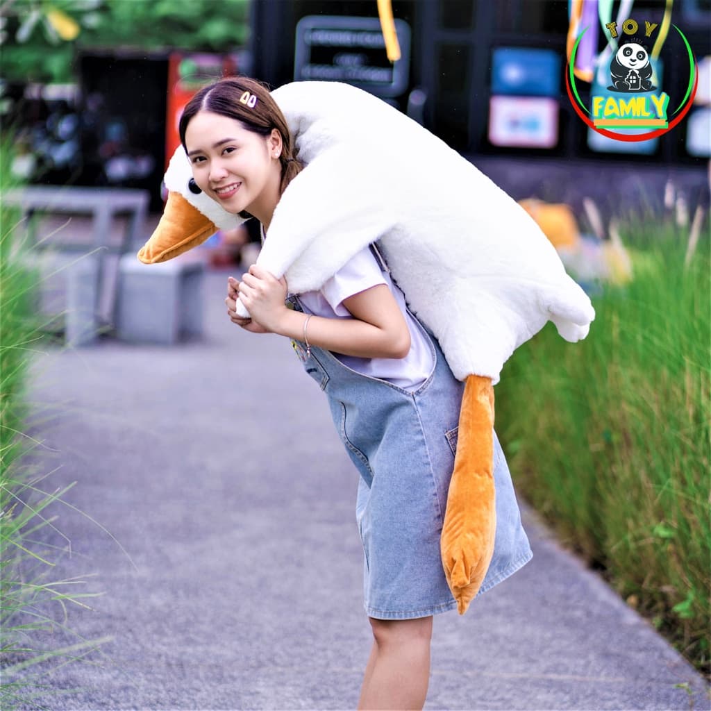 ตุ๊กตาครอบครัวห่านสีขาว ขนาด 50CM 90CM 130CM 160CM 190CM ขนนุ่มนิ่มน่ากอดมาก เขียนการ์ดอวยพรได้ ของขวัญวันครบรอบ รูปที่ 7