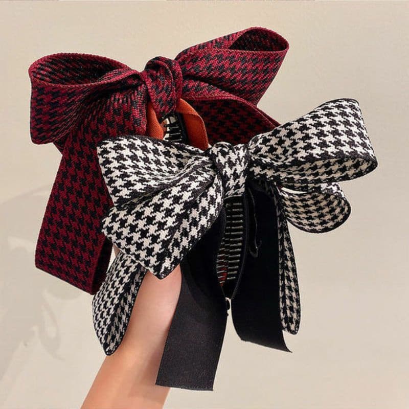 Bow banana clip กิ๊บกล้วย ผ้าทวิส ผ้าริ้บบิ้น ขนาด 11.5cm.การันตรีวัสดุดีมาก งานสวย เก็บผมหนาได้ เก็บผมได้แน่น กิ๊บติดผม รูปที่ 8
