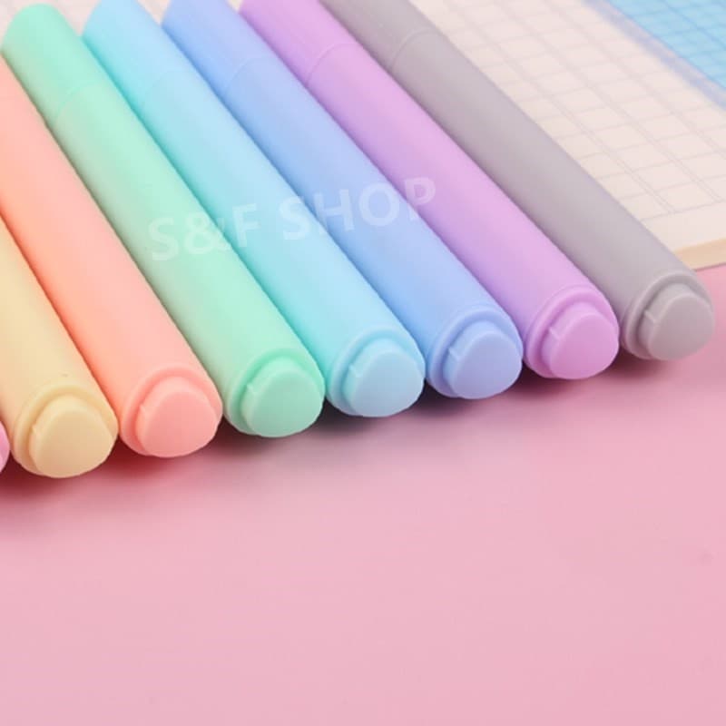ปากกาไฮไลท์ 8สี โทนสีพาสเทล chosch รุ่นCS-H716 แบบแพ็ค ขนาด1-4mm #เน้นข้อความ #ปากกาเน้นข้อคว#school #office รูปที่ 9