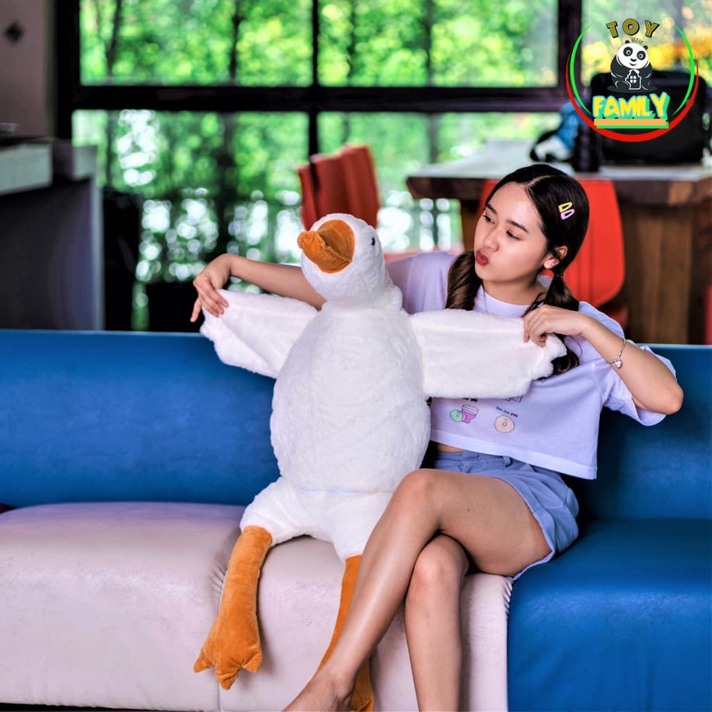 ตุ๊กตาครอบครัวห่านสีขาว ขนาด 50CM 90CM 130CM 160CM 190CM ขนนุ่มนิ่มน่ากอดมาก เขียนการ์ดอวยพรได้ ของขวัญวันครบรอบ รูปที่ 6