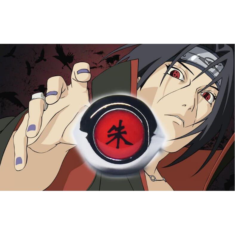 แหวนคอสเพลย์ การ์ตูนนารูโตะ Akatsuki Uchiha Sasuke Itachi Sharingan สามารถปรับได้ สําหรับผู้หญิง และผู้ชาย รูปที่ 1