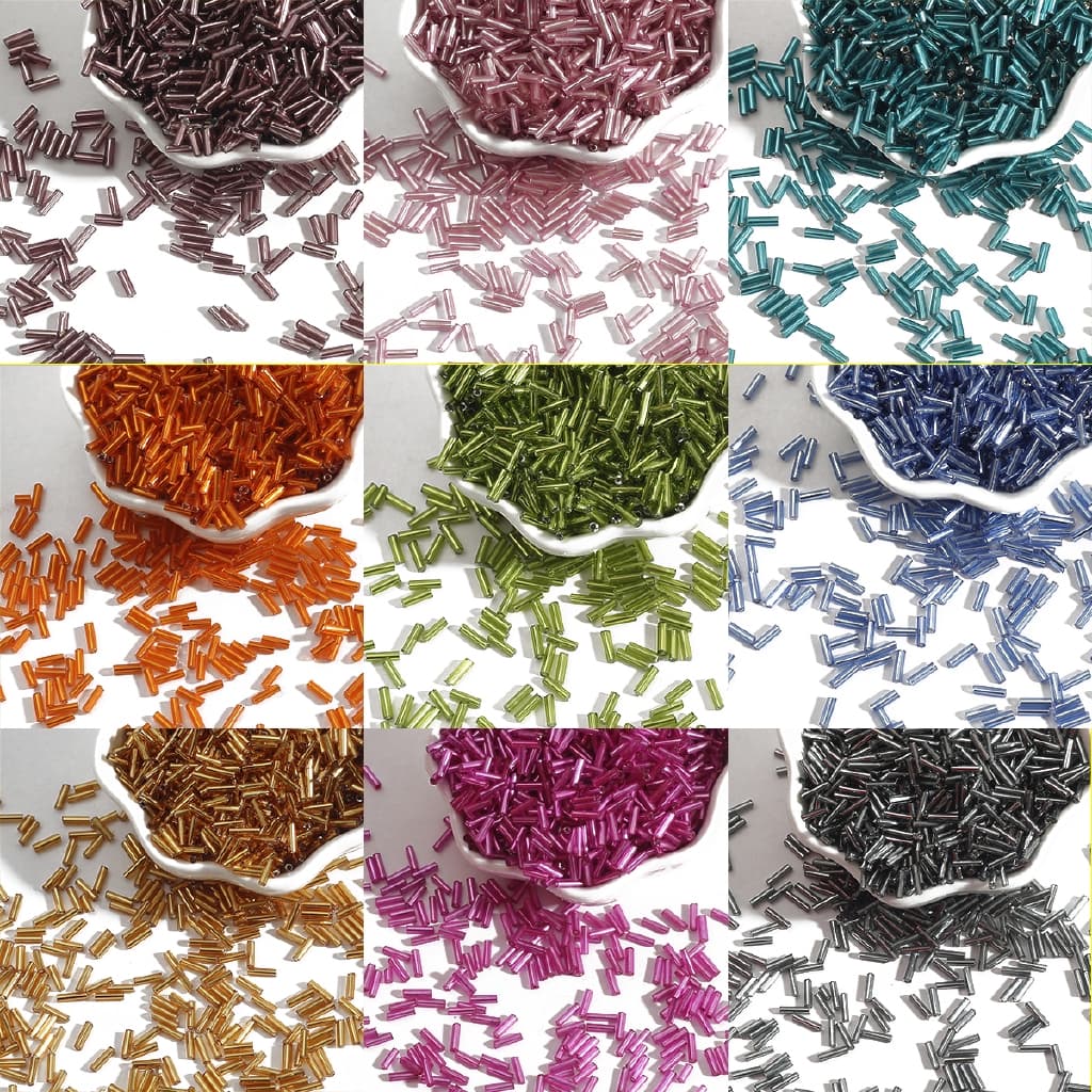 ลูกปัดแก้ว 2x7มม. มี 19 สี สําหรับเครื่องประดับแฮนด์เมด DIY จำนวน 300 ชิ้น รูปที่ 1