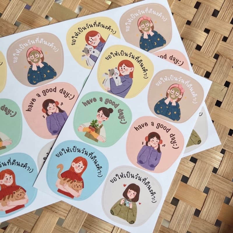 สติ๊กเกอร์ แพ็ค 18 ชิ้น 15฿ รหัส 05 รูปที่ 2