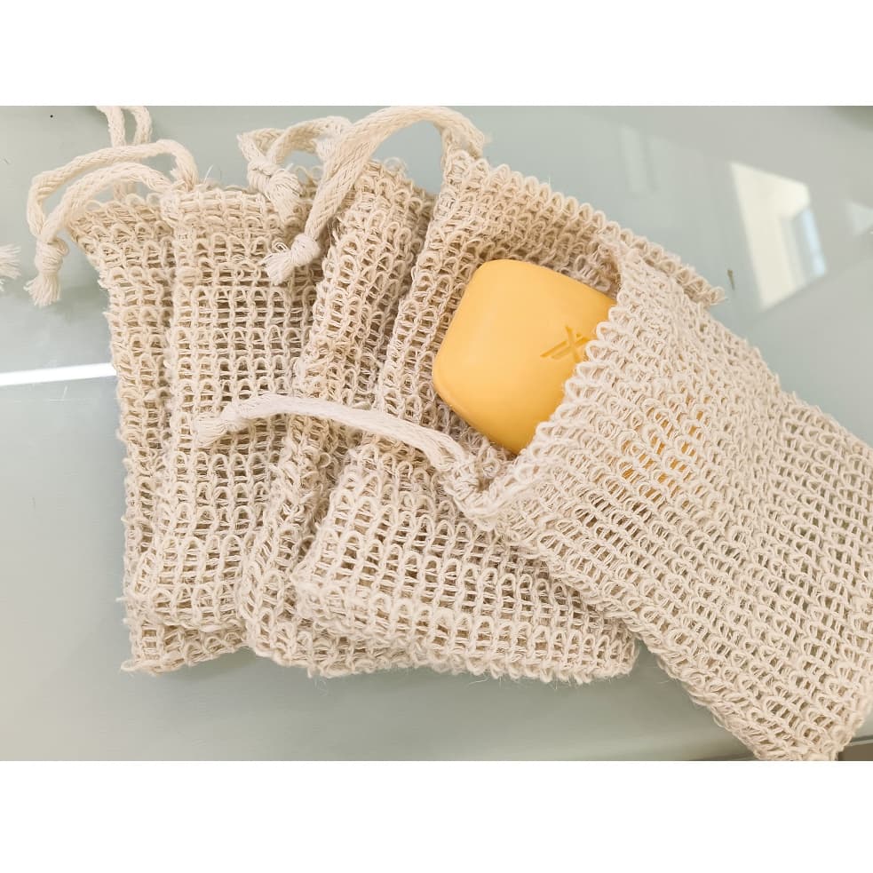 DIY ถุงตาข่าย สำหรับใส่สบู่ ถุงใส่สบู่ตีฟองธรรมชาติ กระเป๋าตาข่าย ถุงใส่สบู่อาบน้ำ 1 ชิ้น รูปที่ 6