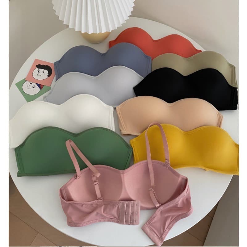 ส่งจากไทย1-2 วัน! เสื้อชั้นใน ไร้โครงถอดสายได้ บราเกาะอก ใส่ได้ 2 แบบ Bra มีซิลิโคนกันหลุด รูปที่ 3
