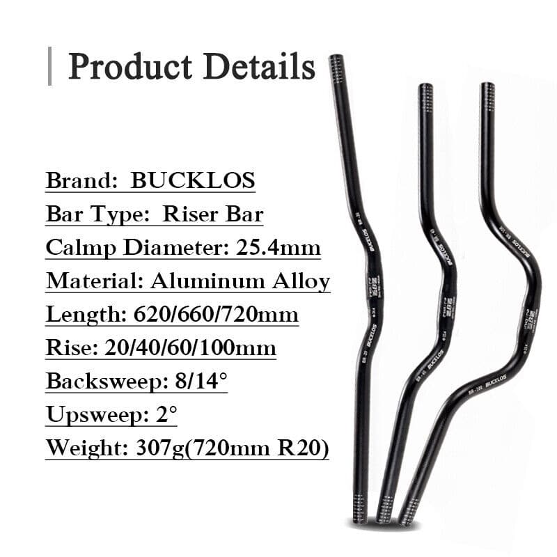 Bucklos 25.4 อะไหล่แฮนด์บาร์ อะลูมิเนียมอัลลอย สําหรับรถจักรยาน 620 660 720 รูปที่ 3