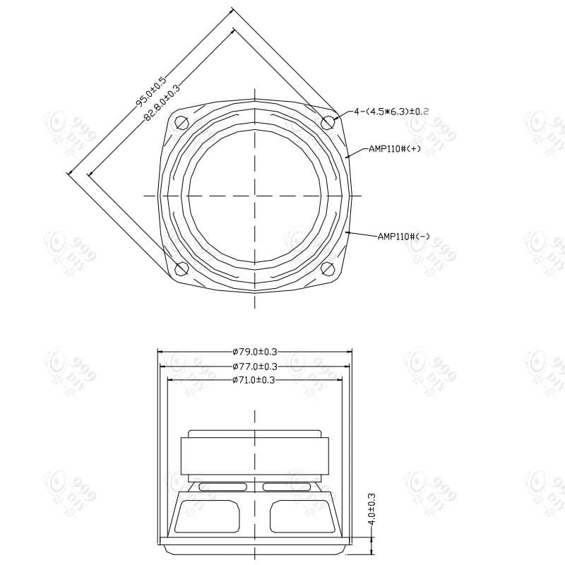 999DIY L Brand speaker ลำโพงฟูลเรนจ์ 3นิ้ว 4Ω 15W midwoofer เบสเสียงกลาง ลำโพงเครื่องเสียงรถยนต์ ลําโพงซับวูฟเฟอร์ รูปที่ 6