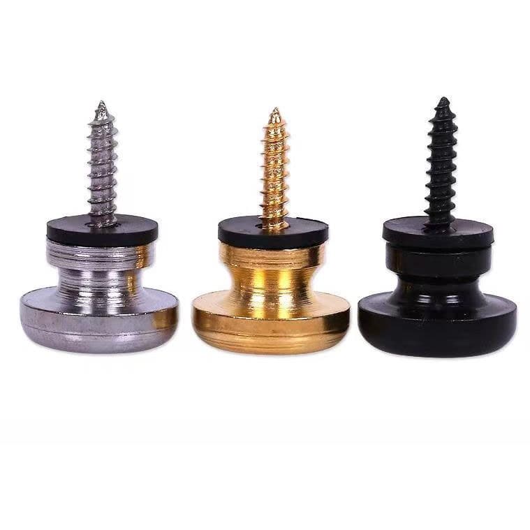 1pcs สกรูล็อกสายคล้องกีตาร์ น็อตหูหิ้ว สีสัน：ทอง เงิน ดำ นำไปใช้กับ สายลำโพงบลูทูธ แอมป์จิ๋ว รูปที่ 6