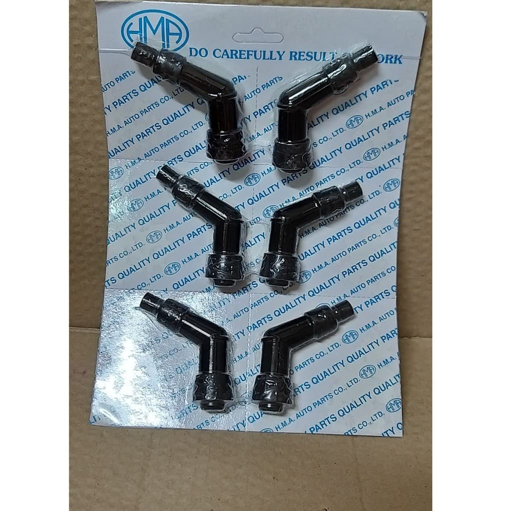 ปลั๊กหัวเทียนชุด รุ่น WAVE 100S, WAVE 110 # งอ 45 องศา # ขายเป็นชิ้น # HMA BRAND # 3560-055-ZBL รูปที่ 1