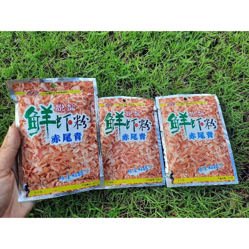 หัวเชื้อกุ้งพันตัว GW ขนาด 60 กรัม เปนหัวเชื้อกุ้งป่นเข้มข้น ใช้สำหรับเพิ่มกลิ่นคาวให้กับเหยื่อหลัก ช่วยให้ปลาจับฝูง รูปที่ 2
