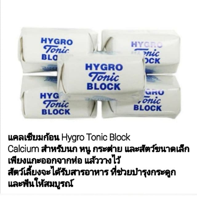 แคลเซียมก้อน แคลเซียมอัดก้อน แคลเซียมก้อนลับฟัน Hygrp Tonic Block สำหรับนก กระต่าย หนู และสัตว์ขนาดเล็กอื่นๆ รูปที่ 1