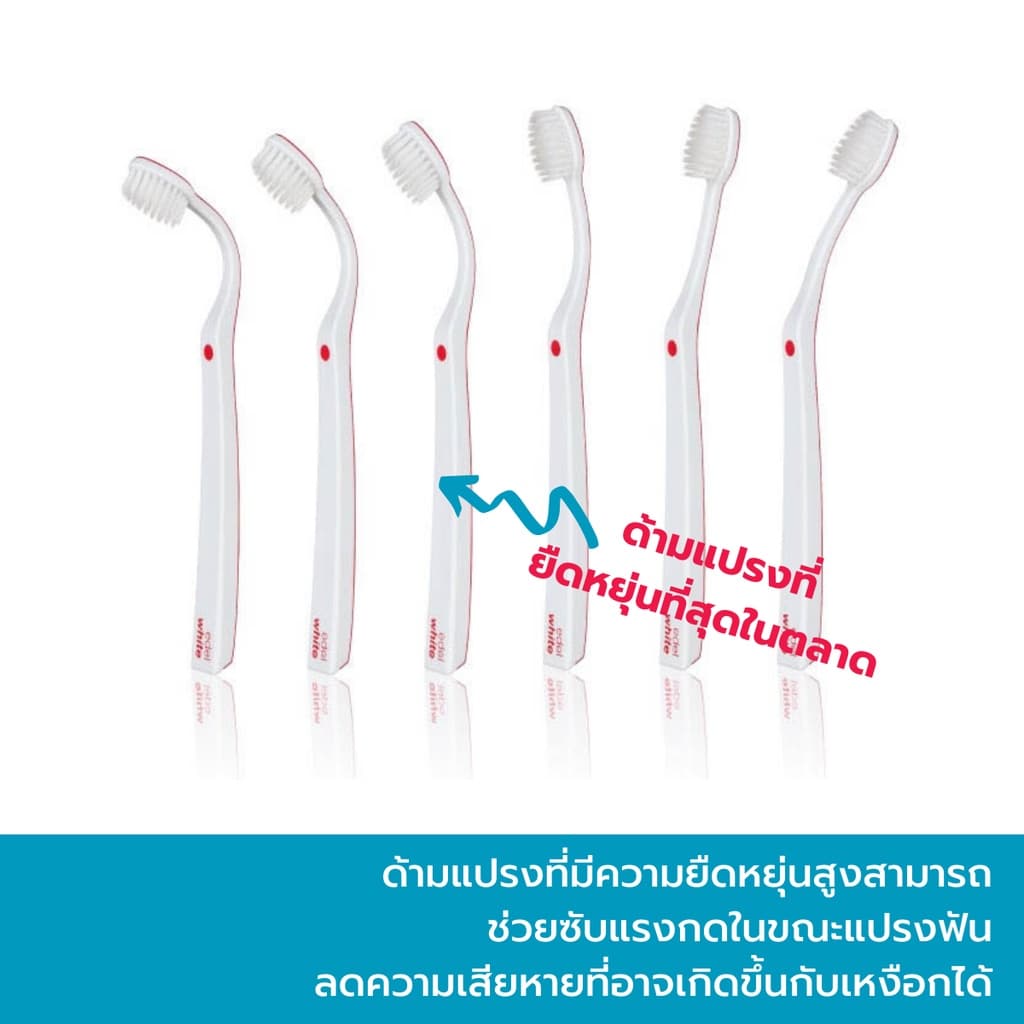 EDELWHITE UltraSoft Flosserbrush แปรงสีฟัน ขนนุ่มพิเศษ ถนอมเหงือก รูปที่ 3