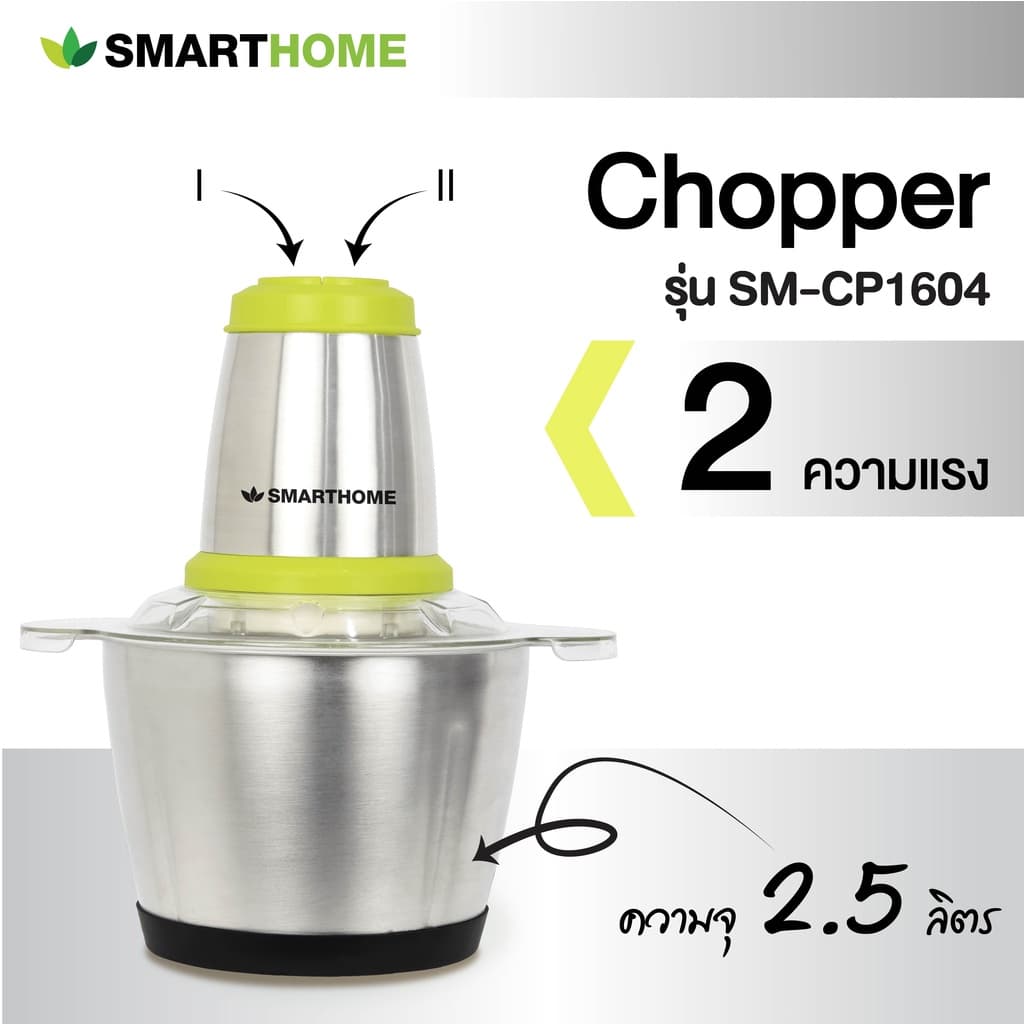 SMARTHOME เครื่องบดสับ ปั่น ผสมอาหาร รุ่น SM-CP1604 รูปที่ 4