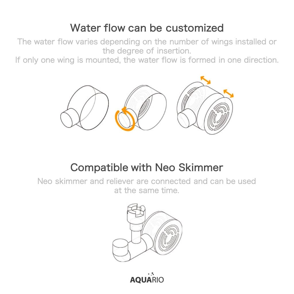 Aquario Neo Reliever หัวต่อแบบสปิน ใช้ต่อกับท่อ Outflow ช่วยให้กระแสน้ำที่ออกมานุ่มขึ้น รูปที่ 4