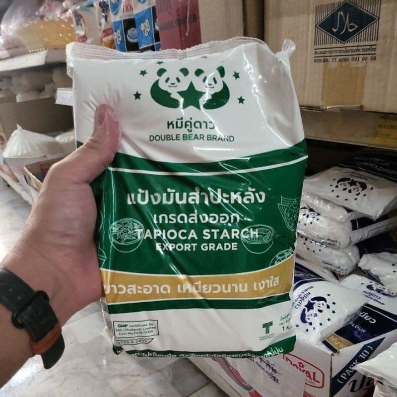 แป้งมันสำปะหลังตราหมีคู่ดาว มี2ขนาดให้เลือก มี1kg และ 500g รูปที่ 3