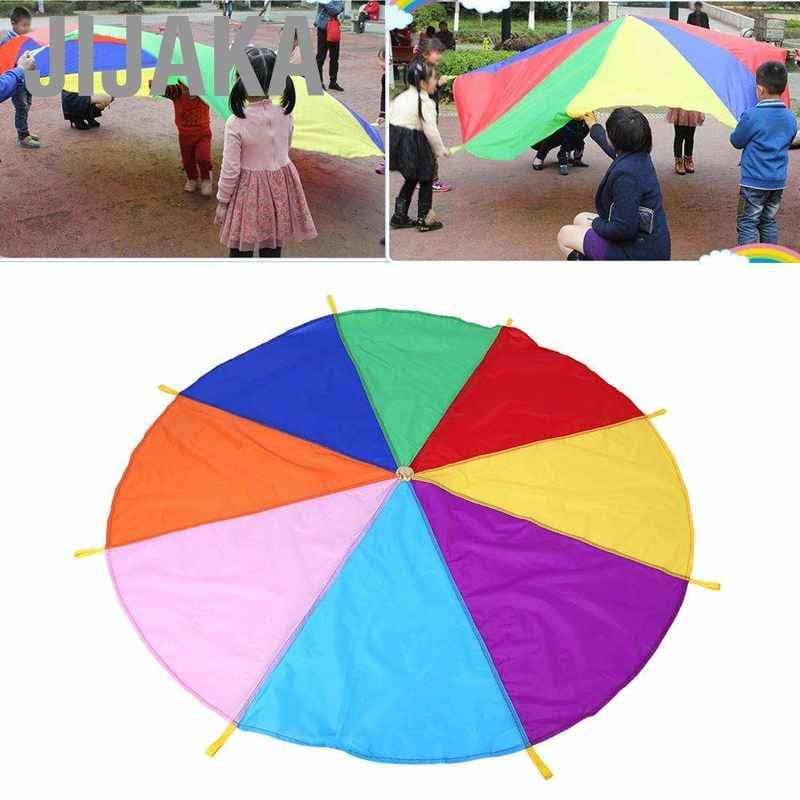 Jijaka 2m Kids Rainbow Parachute การพัฒนาเกมกลางแจ้งกิจกรรมการออกกำลังกายกีฬา รูปที่ 1