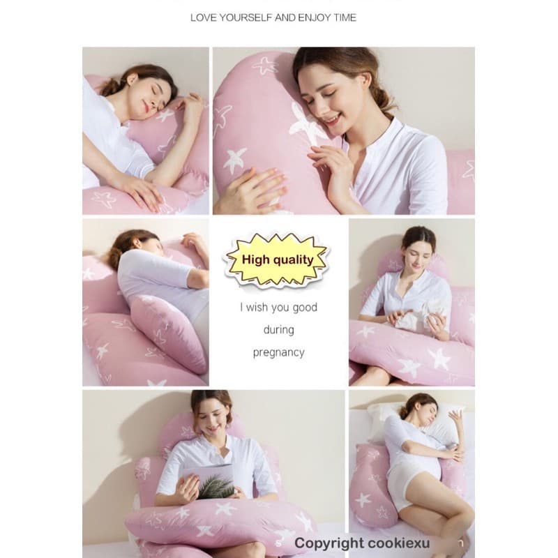 Cookiexu หมอนคนท้อง หมอนรองครรภ์ รุ่นปรับ-ถอดได้ กันไรฝุ่น ผลิตในไทย แถมหมอนรองหลัง รูปที่ 6