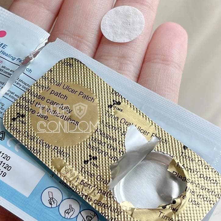 แผ่นแปะร้อนในแบบละลาย TIME ORAL ULCER PATCH ร้อนใน (แบบบรรจุ 4 ชิ้น และ รุ่นกล่อง บรรจุ 6 ชิ้น) รูปที่ 4