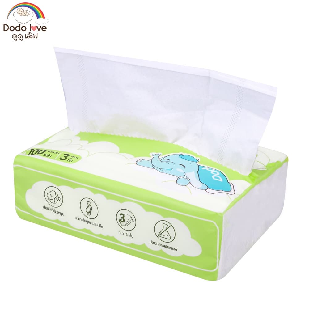 DODOLOVE กระดาษทิชชู่ ทิชชู่ สำหรับเด็กอ่อน แบบนุ่มพิเศษ 3 เท่า Soft Tissue Paper รูปที่ 5