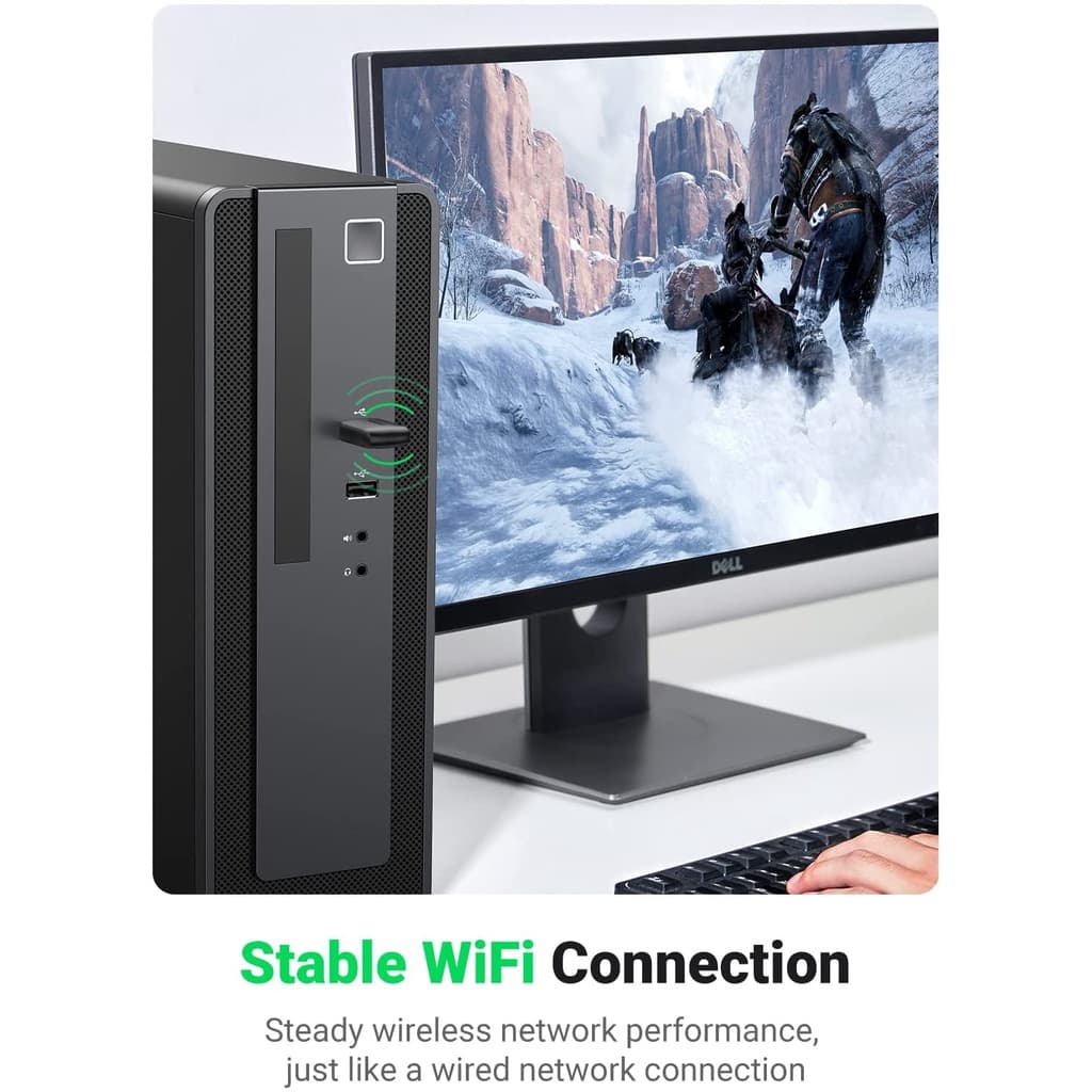 UGREEN รุ่น 20204 AC650 USB WiFi Adapter for Desktop PC 5G 2.4G Dual Band WiFi Dongle Mini Wireless USB รูปที่ 3