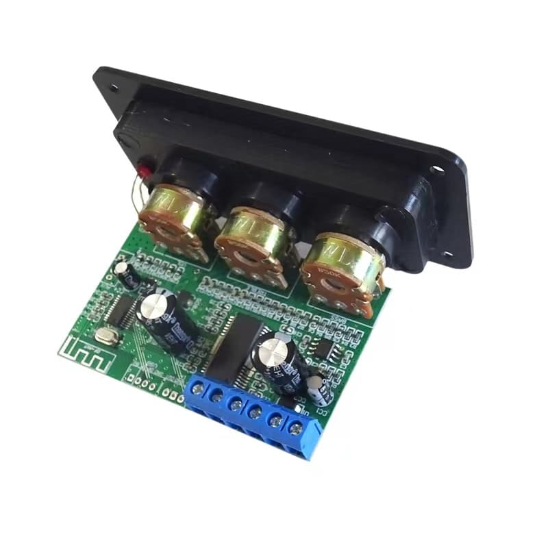 แอมป์จิ๋วบลูทูธ Bluetooth5.0 ช่องซ้ายและขวา 2×20W ปรับเสียงเบสสูงและต่ำ 12V-18V 3A บอร์ดขยายเสียงดิจิตอล รูปที่ 3