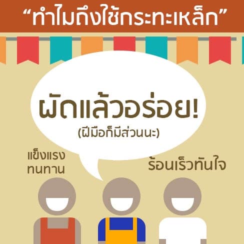 กระทะเหล็กทรงญี่ปุ่น รุ่นหนา กระทะเหล็กด้ามไม้ รูปที่ 8