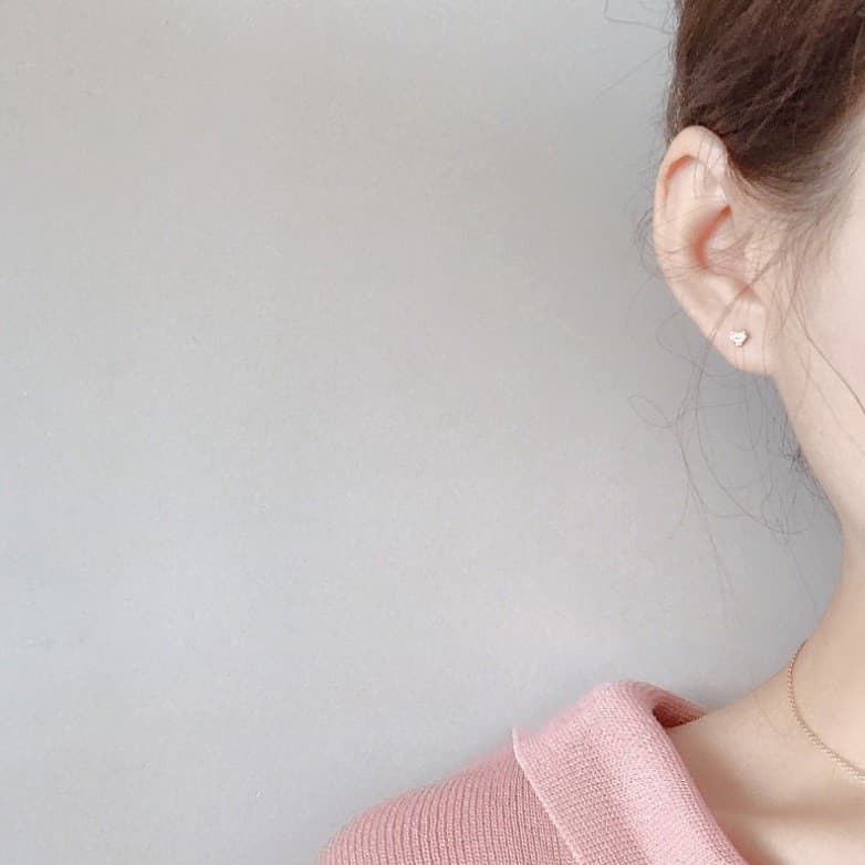 120-littlegirl gifts-Mini stud earrings ต่างหูเงิน s925 ชุบทอง 4 แบบ 4 ขนาด รูปที่ 8