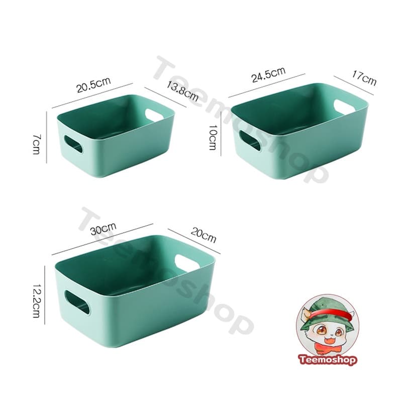 กล่องเก็บของ ตะกร้าเก็บของ กล่องพลาสติกเก็บของ กล่องพลาสติก มี3ขนาด 7สี สินค้าส่งจากไทย รูปที่ 7