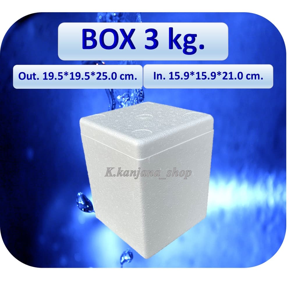 กล่องโฟม Box 3kg. ขนาด 19.5*19.5*25.0 cm รูปที่ 1