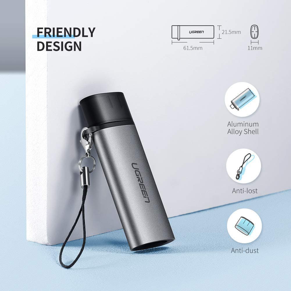 UGREEN เครื่องอ่านการ์ด Card Reader 50704 รุ่น P30 S10 Note 10 SD TF OTG Type C for PC/Mobile รูปที่ 5
