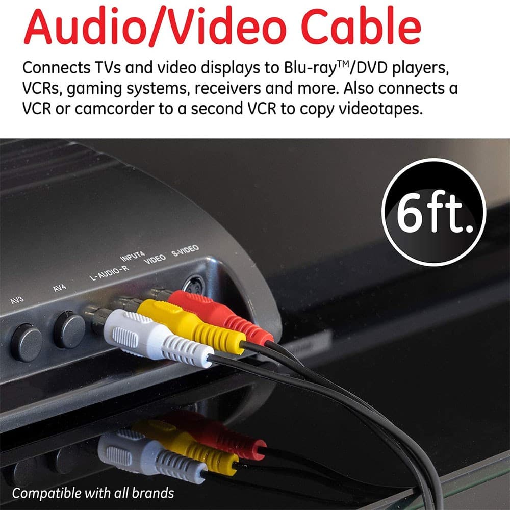 สาย AV/RCA สายสัญญาณภาพเเละเสียง เข้า 1 ออก 3 ต่อทีวี กล่องดาวเทียม เครื่องเสียง ยาว 1.5/ 3 / 5 เมตร รูปที่ 4