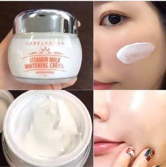 แท้/ส่งด่วน ครีมหน้าสด Labelyoung Vitamin Milk Whitening Cream 55g รูปที่ 4