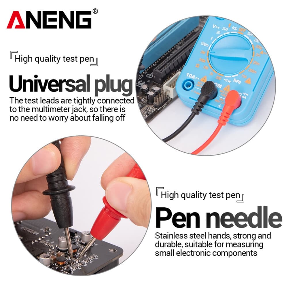 ANENG One ชุด PT840 Premium Test Lead Kit, 1000V 10A มัลติมิเตอร์ Probes พร้อมเข็ม Pins และสายเคเบิลแบบยืดหยุ่นสําหรับการทดสอบ Electronics รูปที่ 5