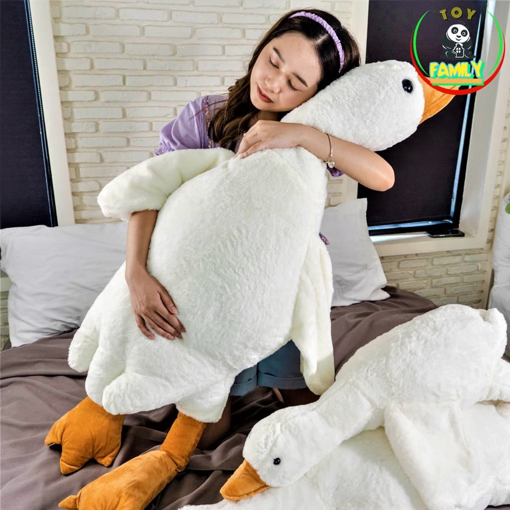 ตุ๊กตาครอบครัวห่านสีขาว ขนาด 50CM 90CM 130CM 160CM 190CM ขนนุ่มนิ่มน่ากอดมาก เขียนการ์ดอวยพรได้ ของขวัญวันครบรอบ รูปที่ 5