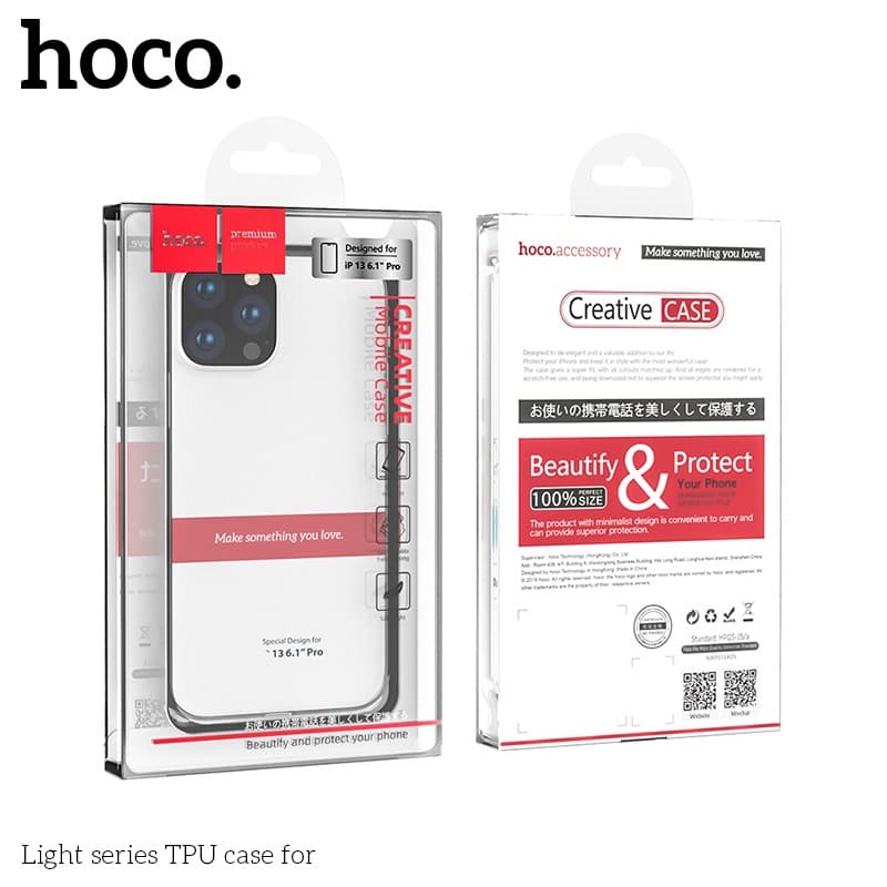 Hoco เคสสีใส สีชา สำหรับไอโฟนทุกรุ่น i15,i15pro max,i13,i13 pro max,i12,i12pro max,i11,11pro max,SE,X,XR,Xs max,7p,8p รูปที่ 7